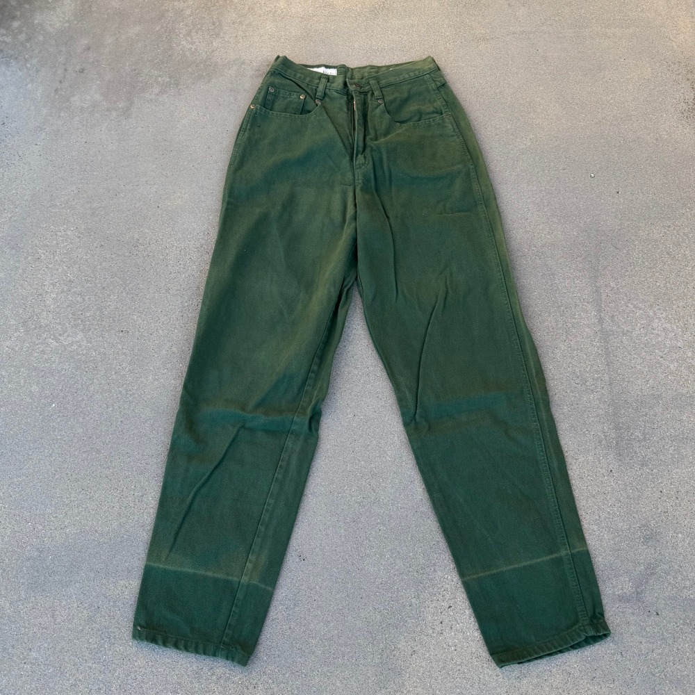 Vintage Anchor Blue Green High Waisted Jeans Made in USA Cotton 90s Size 7